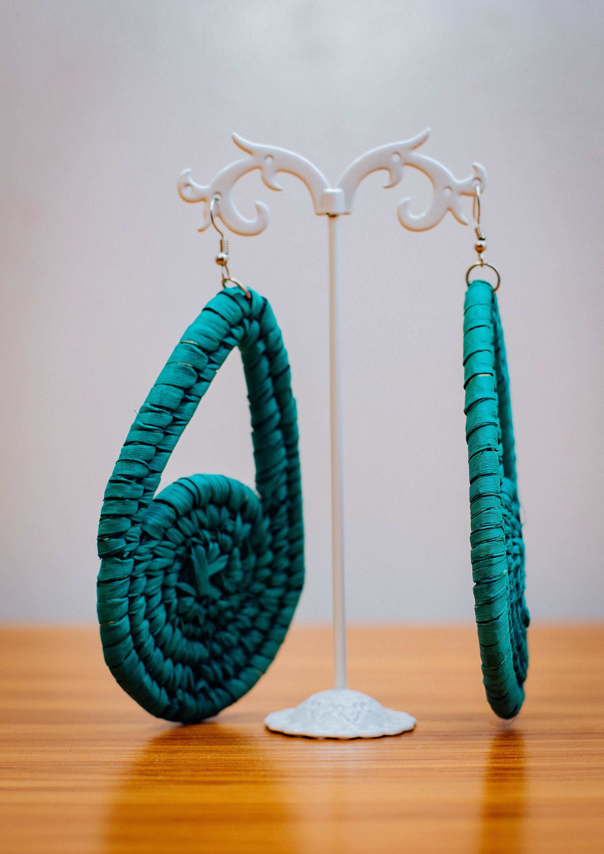 NGOZI RAFFIA EAR RINGS
