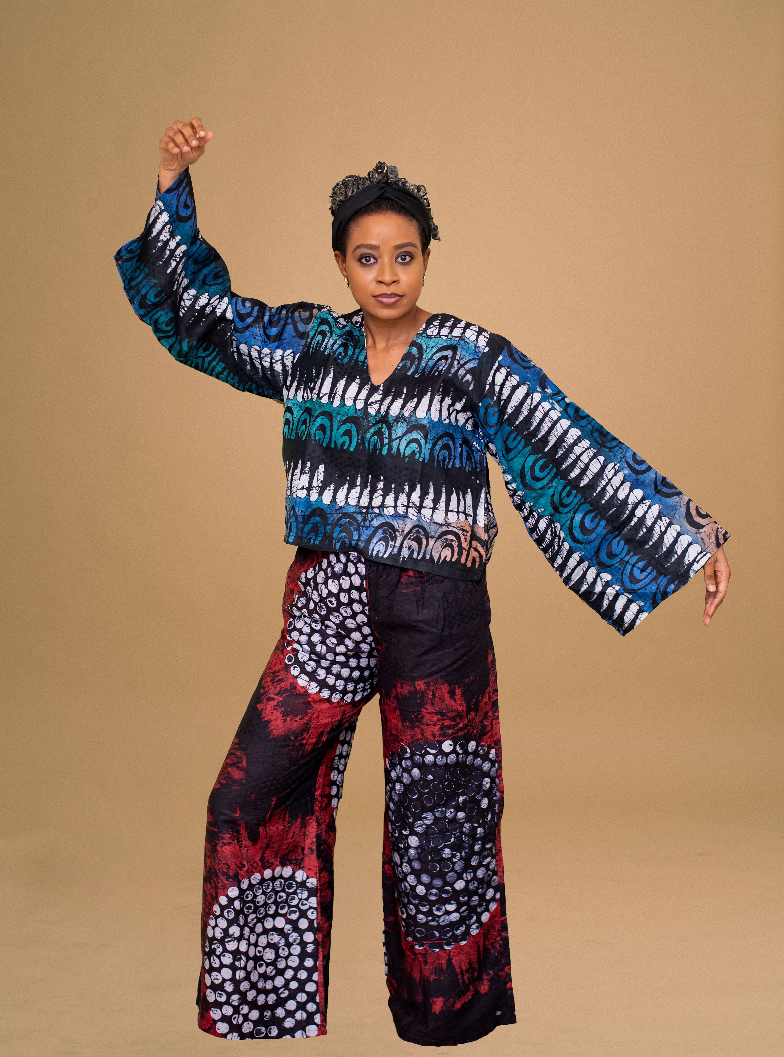 DILINNA AFRICAN PRINT 2 PIECE PANT SET
