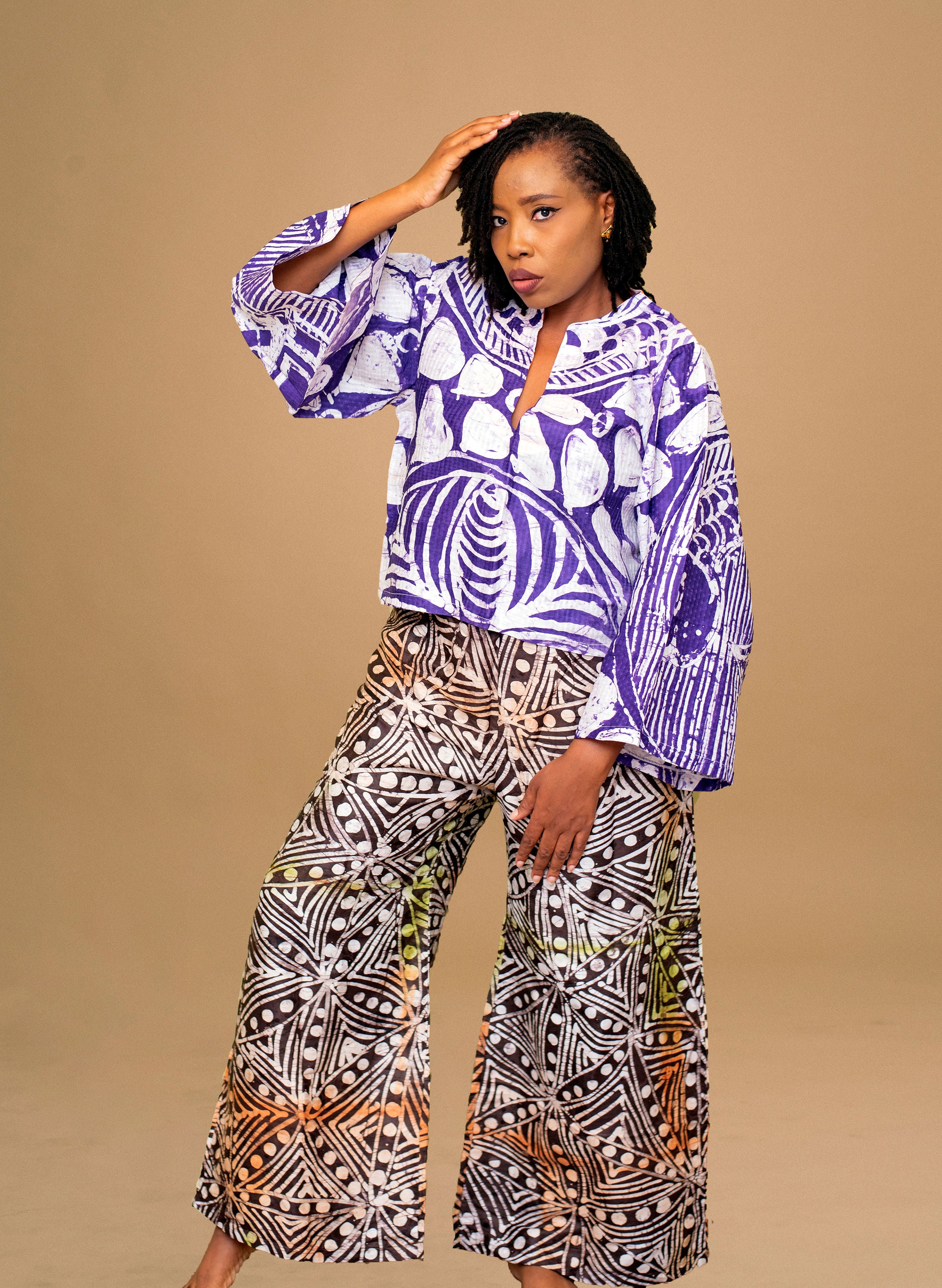 IJE AFRICAN PRINT 2 PIECE PANT SET