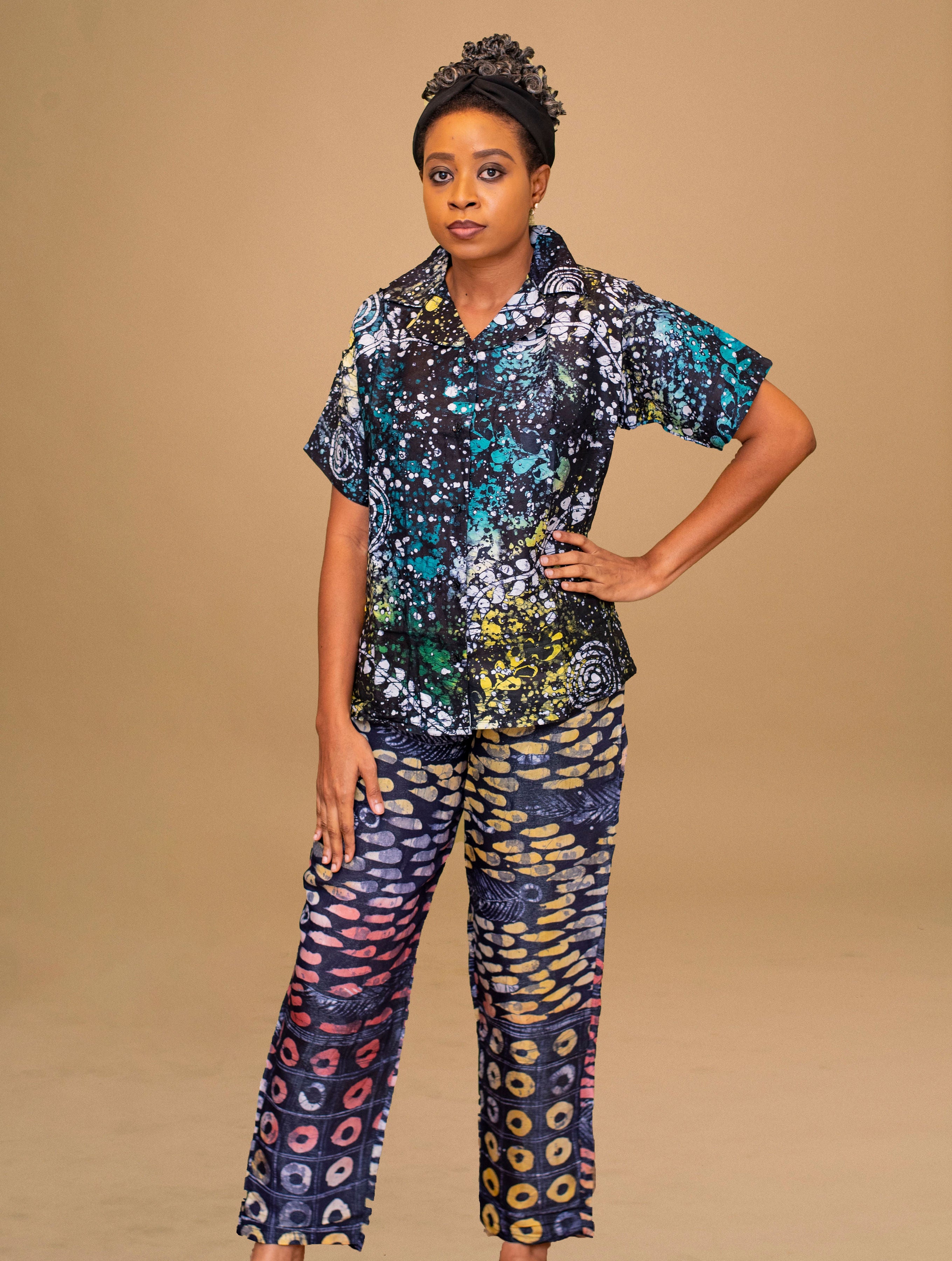 SOMA AFRICAN PRINT 2 PIECE PANT SET