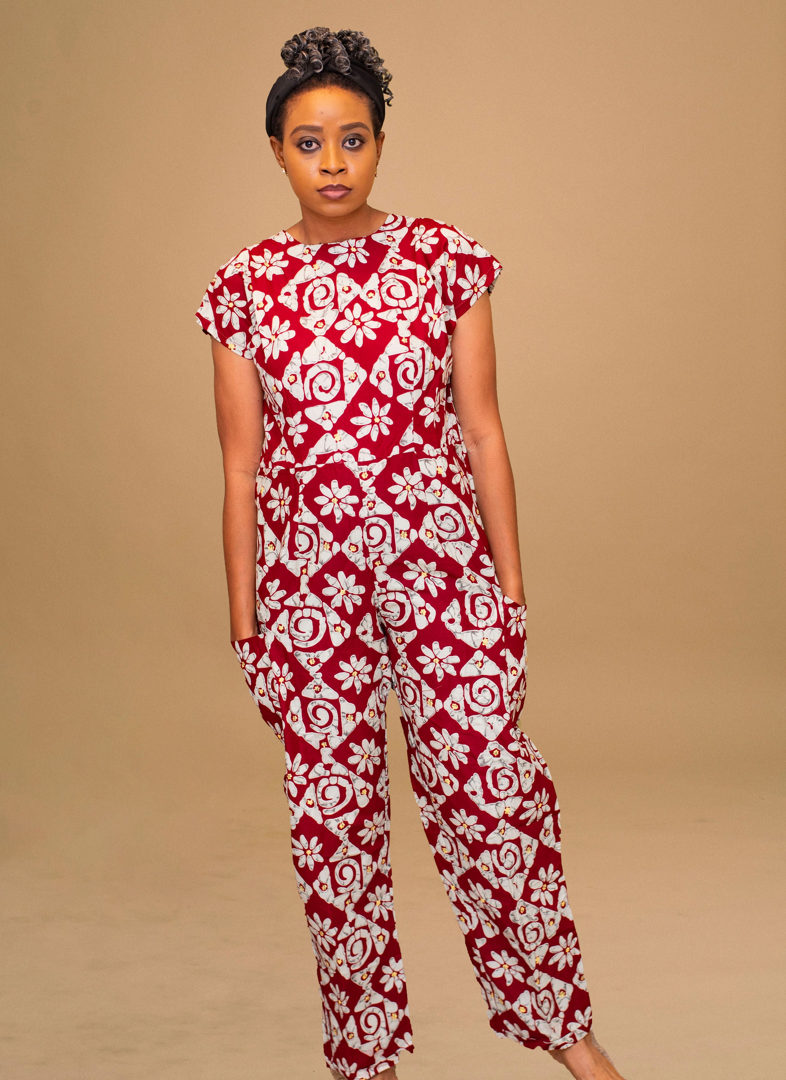 KOSARA AFRICAN PRINT JUMPSUIT