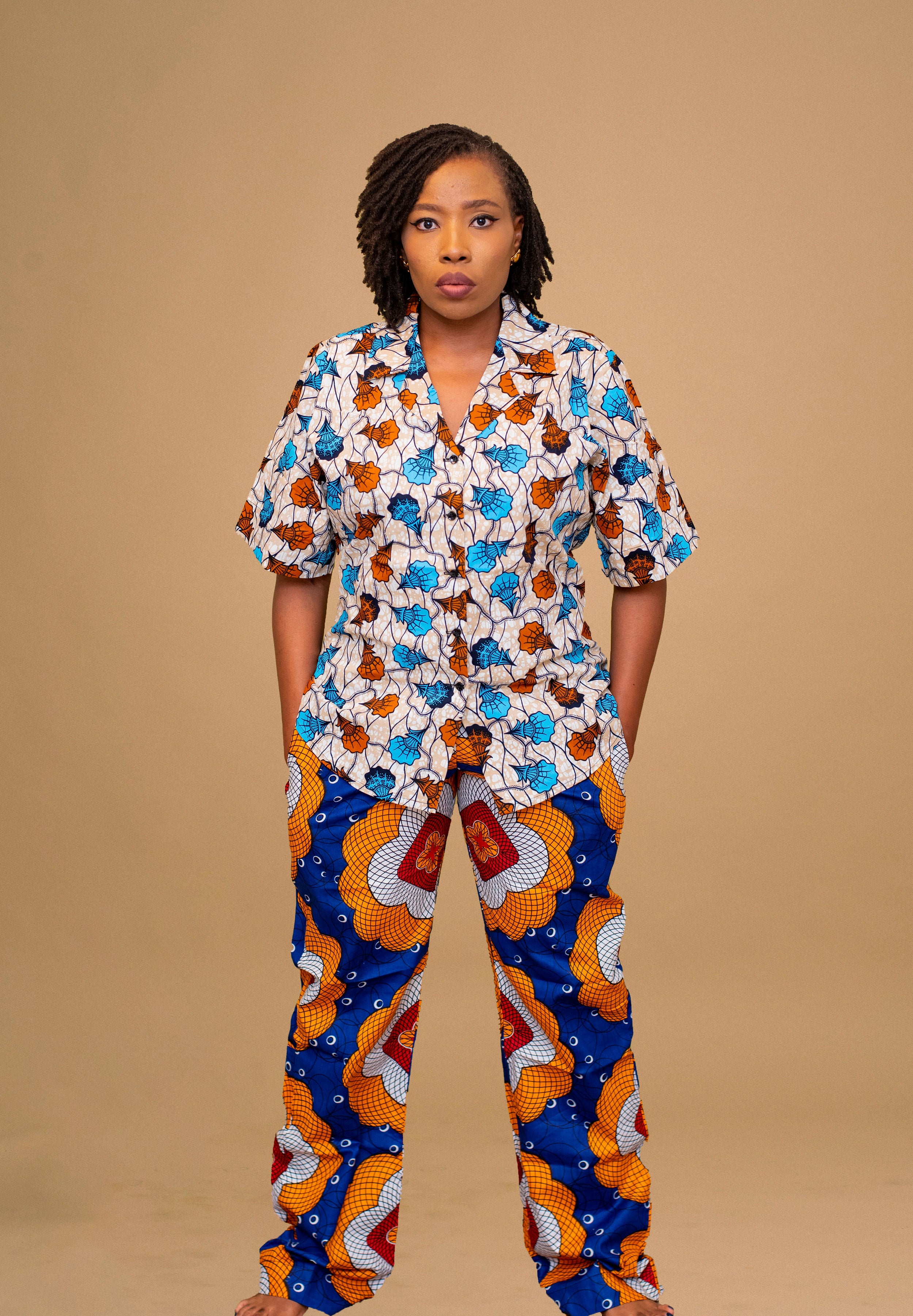 SOMTO AFRICAN PRINT 2 PIECE PANT SET