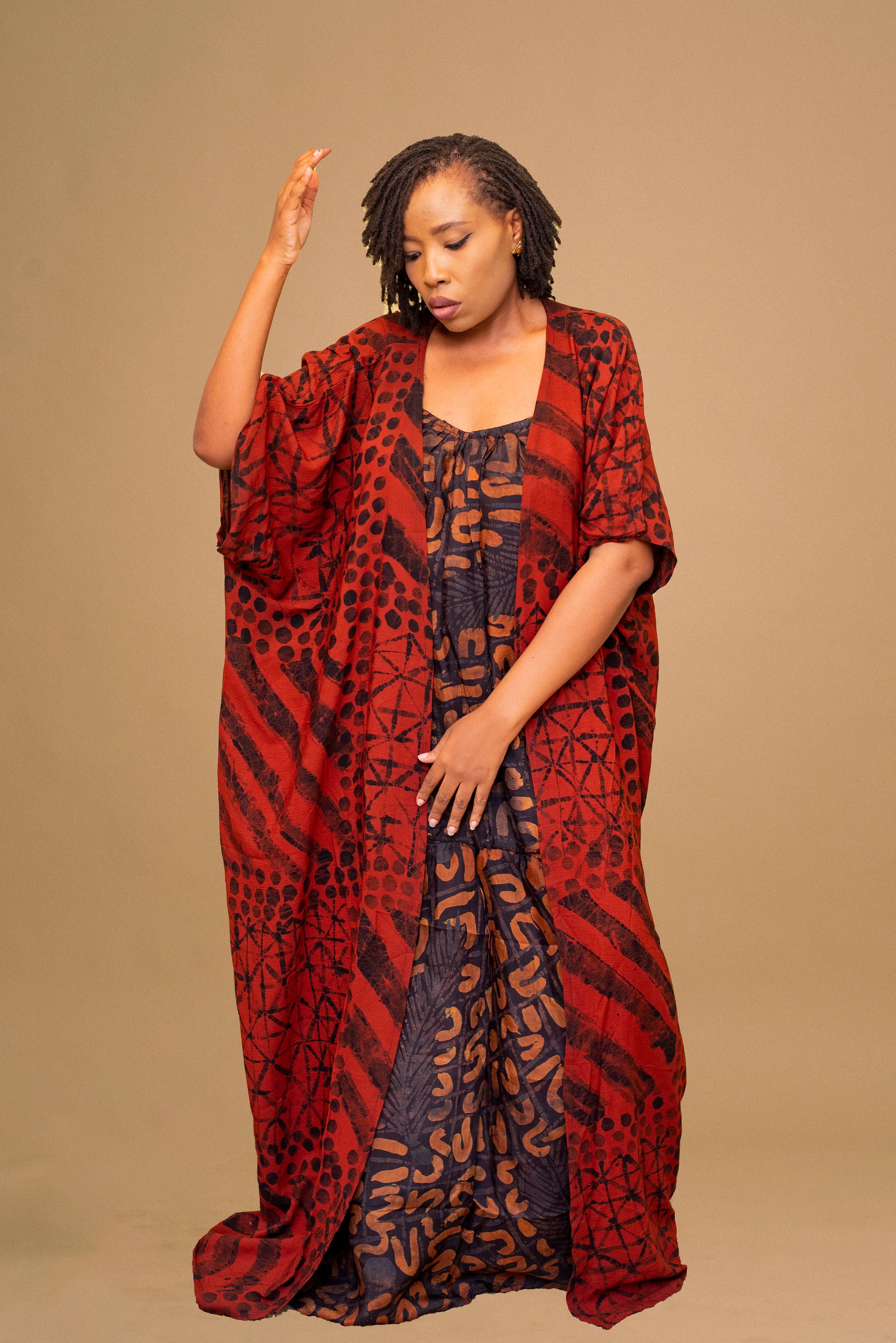 OMALICHA AFRICAN PRINT KIMONO SET