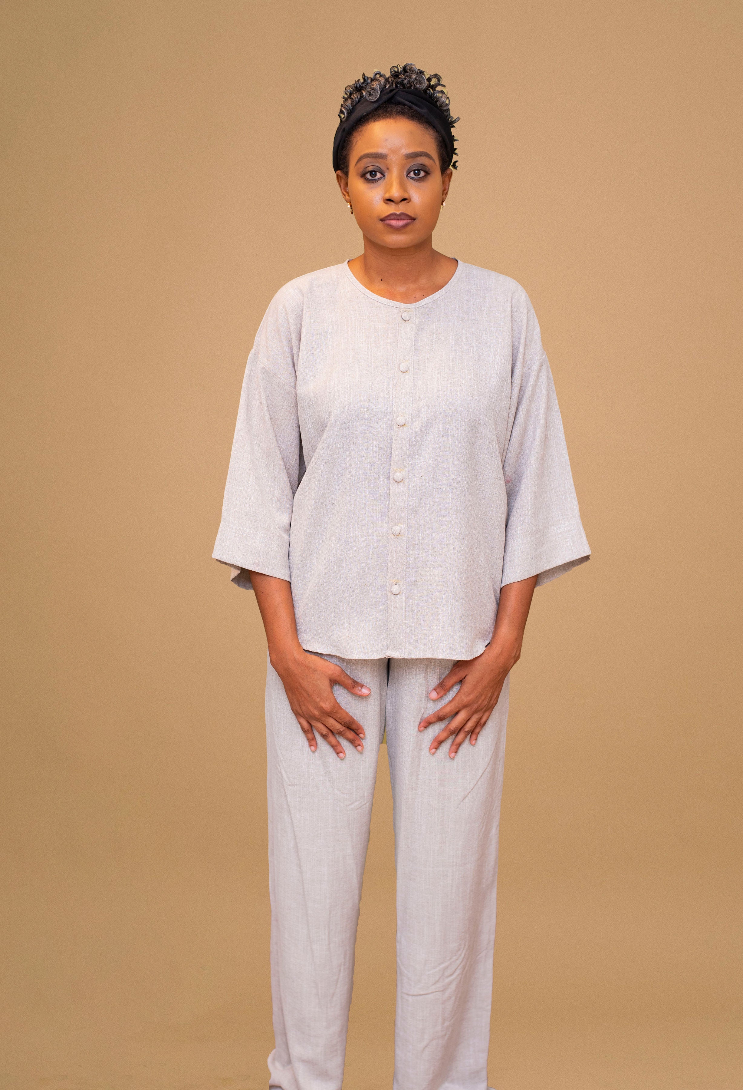 OLAOCHA LINEN 2 PIECE PANT SET