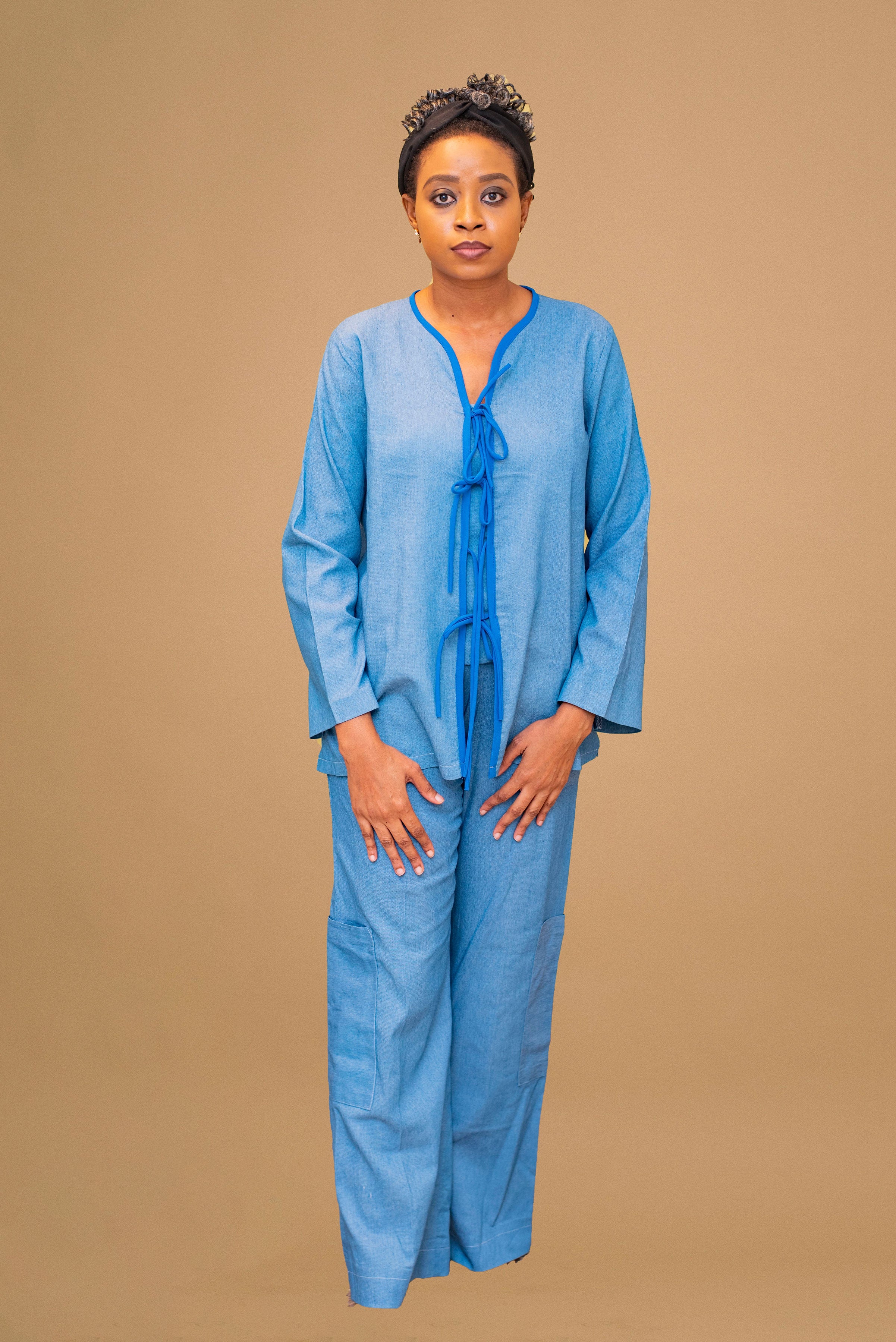 OLACHI LINEN 2 PIECE PANT SET