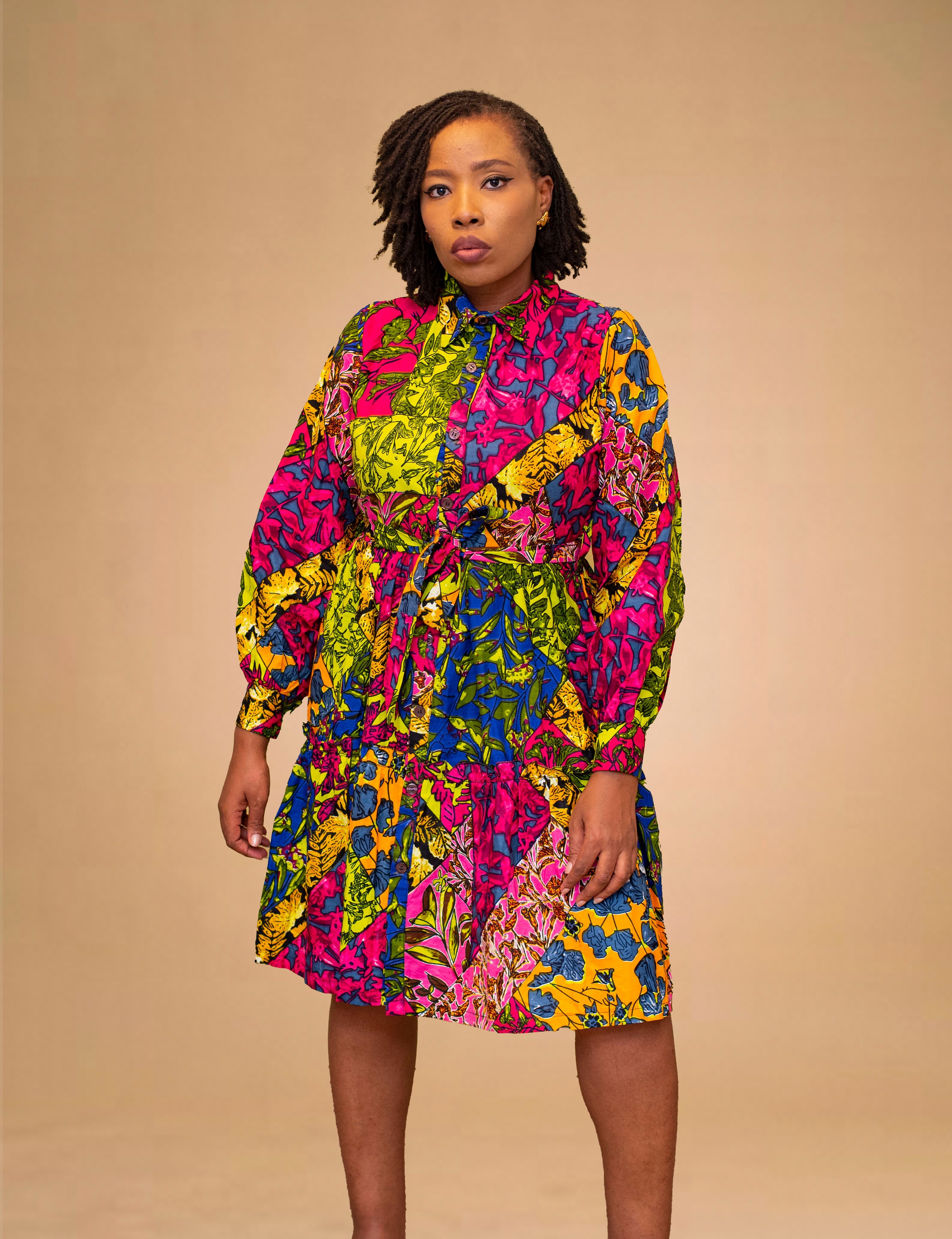 NMA AFRICAN PRINT SHIRT DRESS