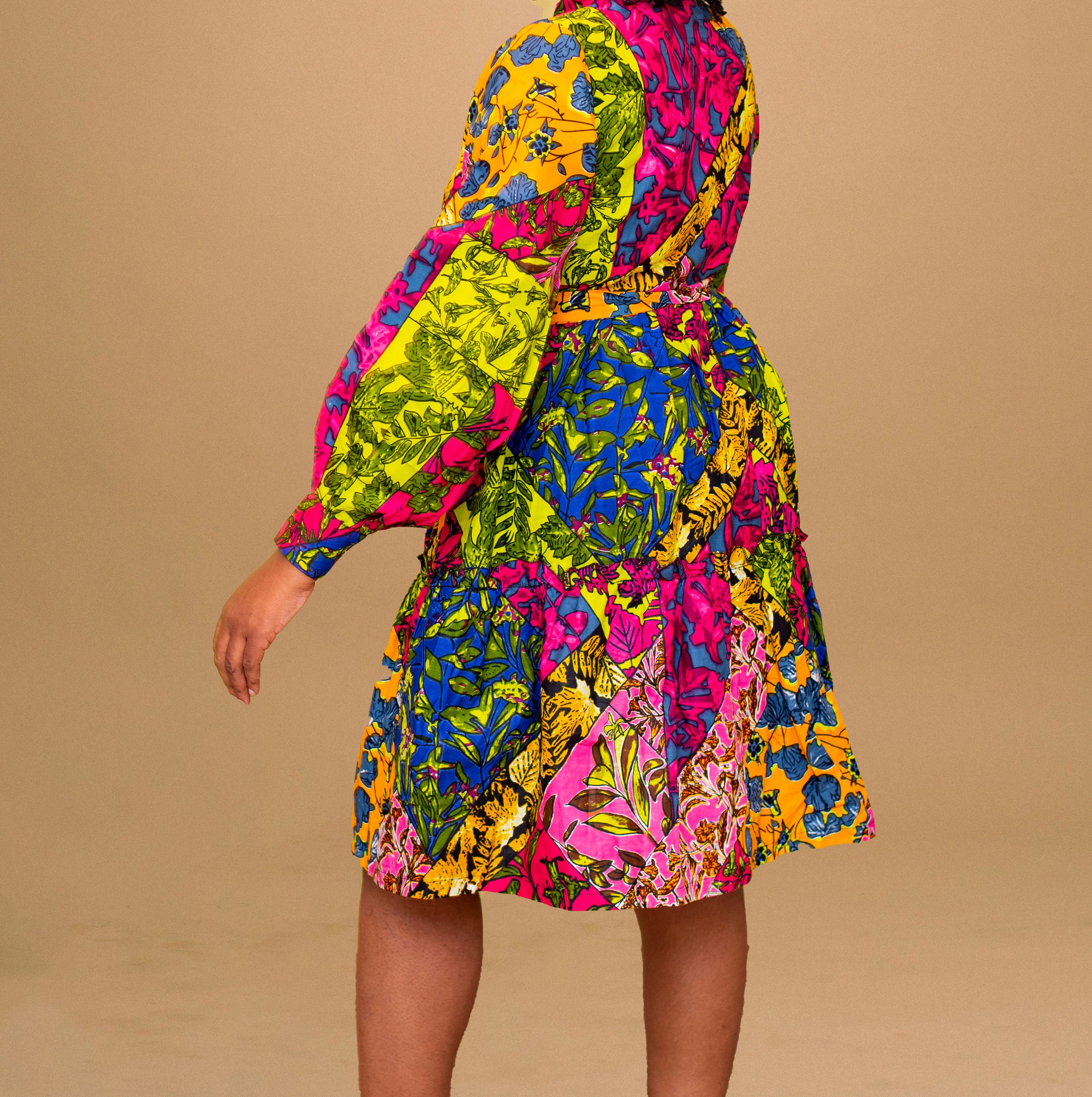 NMA AFRICAN PRINT SHIRT DRESS