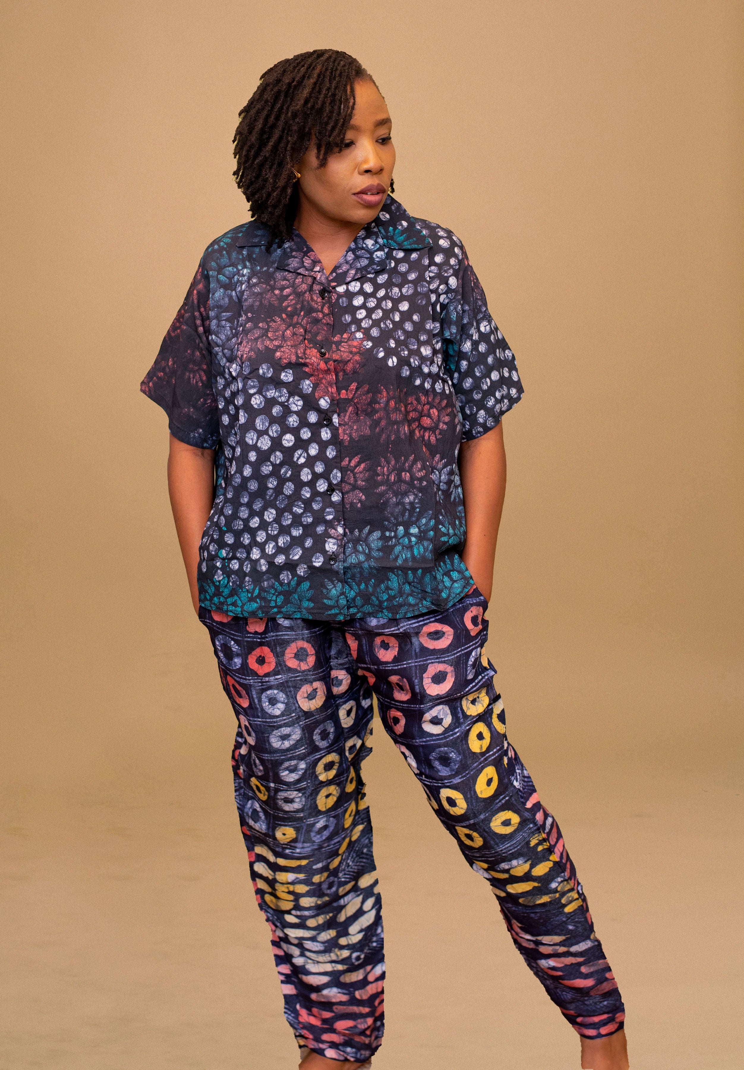 OLUCHI AFRICAN PRINT 2 PIECE PANT SET