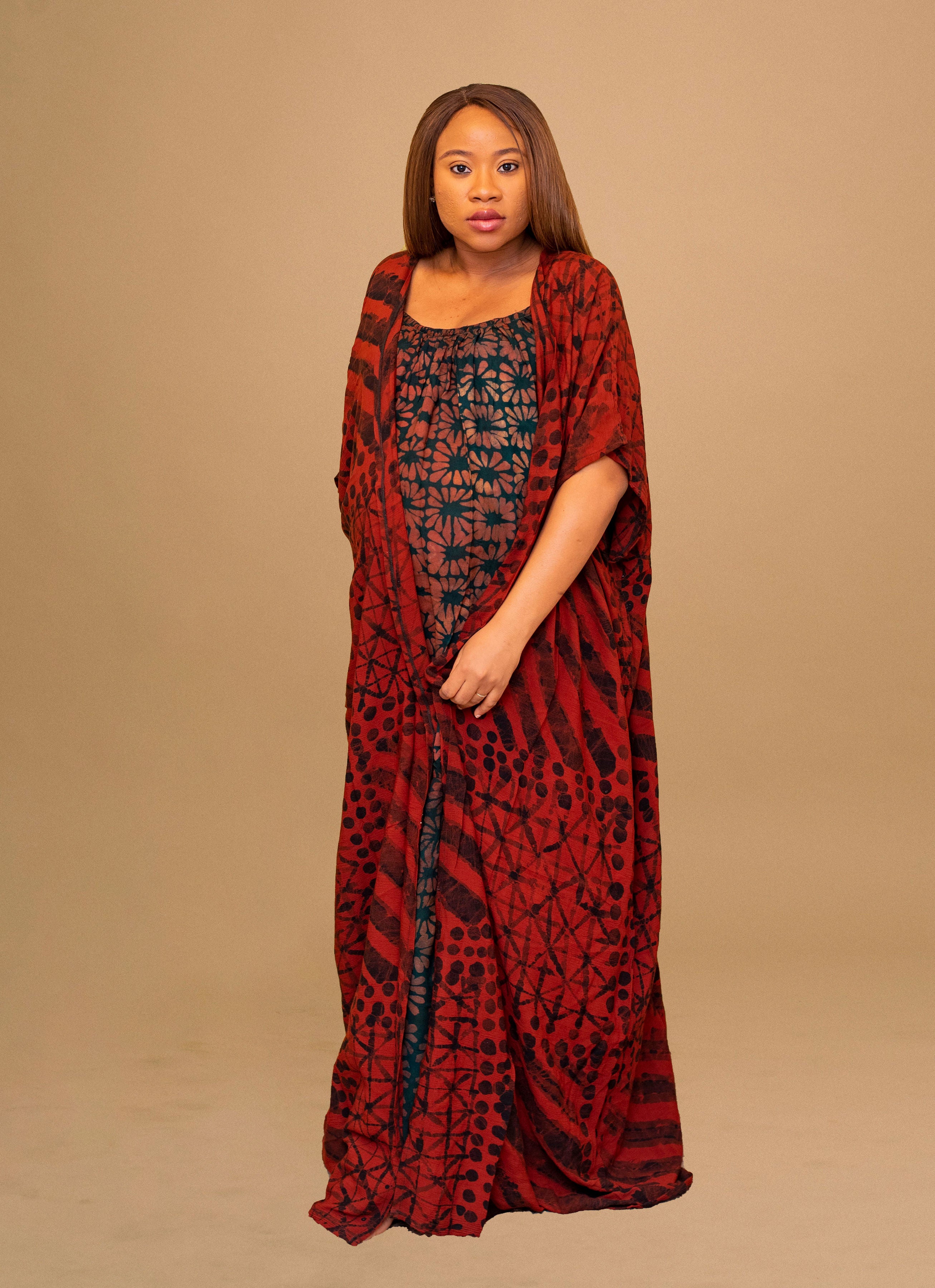 OMALICHA AFRICAN PRINT KIMONO SET