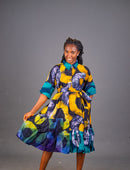 YAGAZIE AFRICAN PRINT SHIRT DRESS