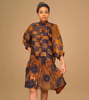 NNENNA AFRICAN PRINT HIGH-LOW DRESS