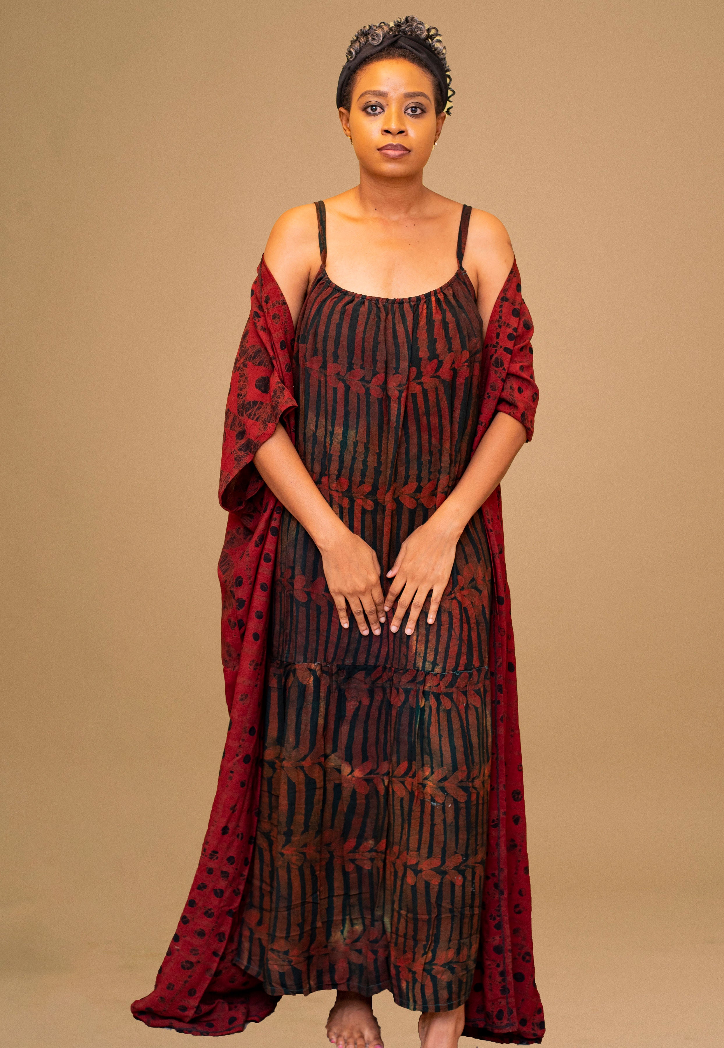 OMALICHA AFRICAN PRINT KIMONO SET