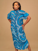 NDALI AFRICAN PRINT SHIRT DRESS