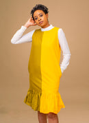 OLANMA TWO TONE DRESS